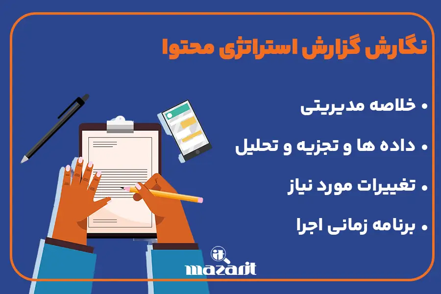 نگارش گزارش استراتژی محتوا